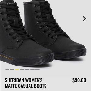 DR MARTENS black matte boots size 9 DOC MARTENS